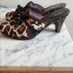 Rafe Clogs Leopard Print US 7-71/2 Euro 38